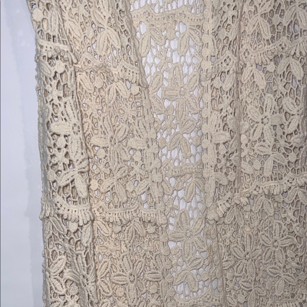 Boho Landry crochet floral cream coverup - Picture 2 of 4